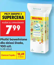 Biedronka Płatki bawełniane dla dzieci Dada, 100 szt oferta