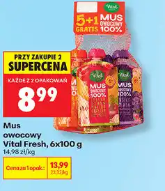 Biedronka Mus owocowy Vital Fresh oferta