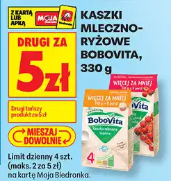 Biedronka Kaszki mleczno-ryżowe BoboVita oferta