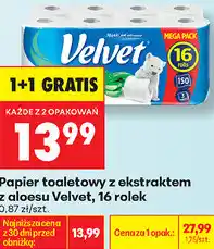 Biedronka Papier toaletowy z ekstraktem z aloesu Velvet oferta