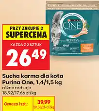 Biedronka Sucha karma dla kota Purina One, 1,4/1 oferta