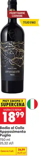 Biedronka Wino Badia al Colle Appassimento Puglia oferta