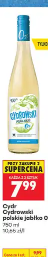 Biedronka Cydr Cydrowski polskie jabłko 0% oferta