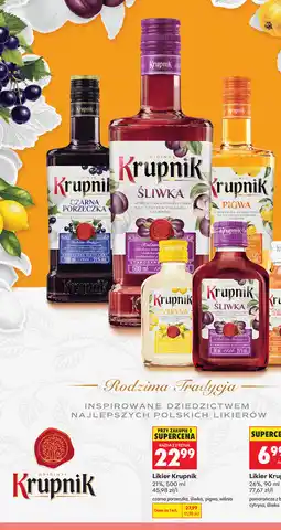 Biedronka Likier Krupnik czarna porzeczka, śliwka, pigwa, wiśnia oferta