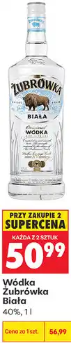Biedronka Wódka Żubrówka Biała 40% oferta