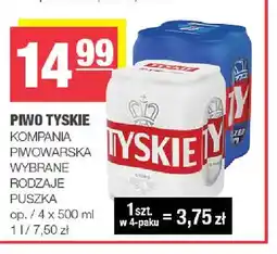Spar Piwo Tyskie 4-pak oferta