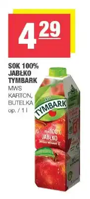 Spar Sok jabłko Tymbark butelka 100% oferta