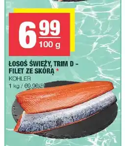 Spar Łosoś świeży trim D filet ze skórą Kohler oferta