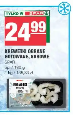 Spar Krewetki obrane surowe Spar oferta