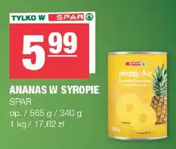 Spar Ananas w puszce w syropie SPAR oferta