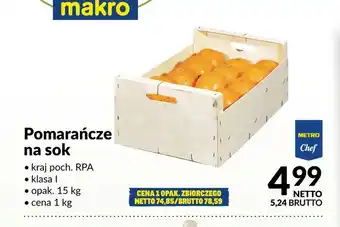 Pomarańcze na sok Metro Chef