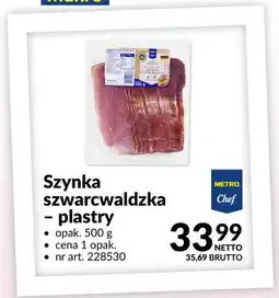 Makro Szynka szwarcwaldzka plastry Metro Chef oferta