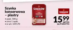 Makro Szynka konserwowa plastry Sokołów oferta