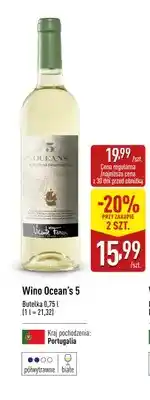 ALDI Wino białe Ocean's 5 półwytrawne oferta
