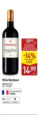 ALDI Wino czerwone Bordeaux oferta