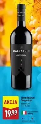 ALDI Wino czerwone Ballaturi Sangiovese oferta