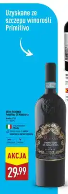 ALDI Wino czerwone Rubinaia Primitivo Di Manduria oferta