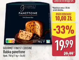 ALDI Babka panettone Gourmet Finest Cuisine oferta