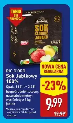 ALDI Sok jabłkowy Rio D'Oro 100% oferta