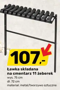 Bricomarche Ławka składana na cmentarz 11 żeberk oferta