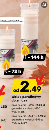 Bricomarche Wkład parafinowy do zniczy oferta