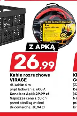 Bricomarche Kable rozruchowe VIRAGE oferta