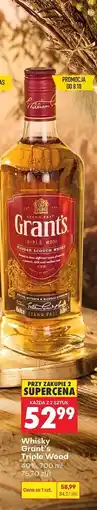 Biedronka WHISKY GRANT'S TRIPLE WOOD 700 ML oferta