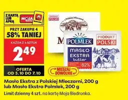 Biedronka Masło Ekstra z Polskiej Mleczarni, 200 g lub Masło Ekstra Polmlek, 200 g oferta