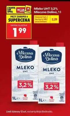 Biedronka Mleko UHT 3,2% Mleczna Dolina, 1l oferta