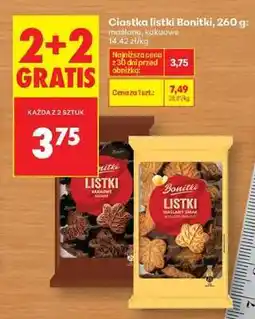 Biedronka Ciastka listki Bonitki, 260 g oferta