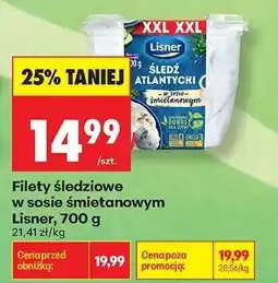 Biedronka Filety śledziowe w sosie śmietanowym Lisner, 700 g oferta
