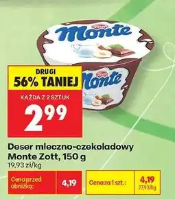 Biedronka Deser mleczno czekoladowy Monte Zott 150 g oferta