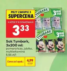 Biedronka Sok Tymbark, 3x200 ml oferta