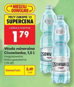 Biedronka Woda mineralna Cisowianka, 1,5 l oferta