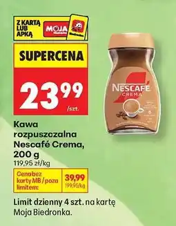 Biedronka Kawa rozpuszczalna Nescafé Crema 200 g oferta