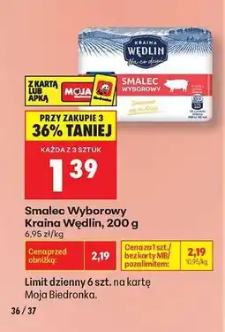 Biedronka Smalec wyborowy Kraina Wędlin, 200 g oferta