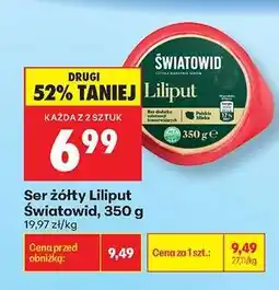 Biedronka Ser żółty Liliput Światowid, 350 g oferta
