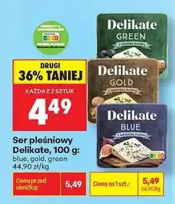 Biedronka Ser pleśniowy Delikate , 100 g blue gold , green oferta