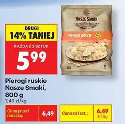 Biedronka Pierogi ruskie Nasze Smaki, 800 g oferta