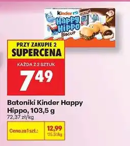 Biedronka Batoniki Kinder Happy Hippo, 103,5 g oferta