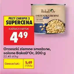 Biedronka Orzeszki ziemne smażone, solone BakaD'Or, 200 g oferta