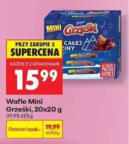 Biedronka Wafle Mini Grześki, 20x20 g oferta