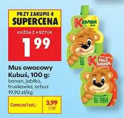Biedronka Mus owocowy Kubuś, 100 g oferta