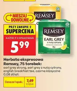 Biedronka Herbata ekspresowa Remsey 75 torebek oferta