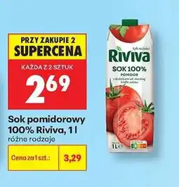 Biedronka Sok pomidorowy 100% Riviva, 1 l oferta