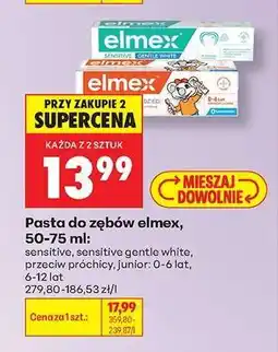 Biedronka Pasta do zębów elmex, 50/75 ml oferta