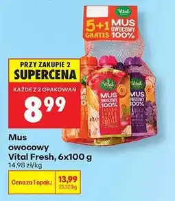 Biedronka Mus owocowy Vital Fresh, 6x100 g oferta