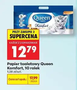 Biedronka Papier toaletowy Queen Komfort 10 rolek oferta