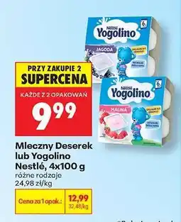 Biedronka Mleczny Deserek lub Yogolino Nestlé, 4x100 g oferta