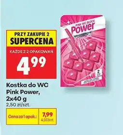 Biedronka Kostka do WC Pink Power, 2x40 g oferta